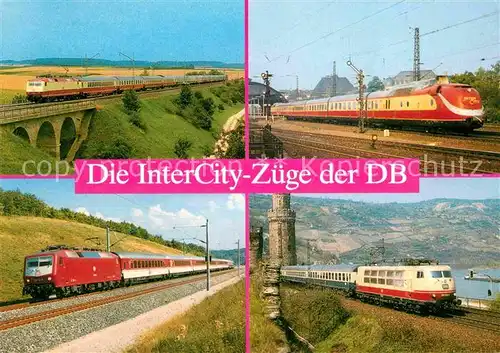 AK / Ansichtskarte Eisenbahn InterCity Zuege Deutsche Bahn IC Karwendel IC Sachsen Ross  Kat. Eisenbahn