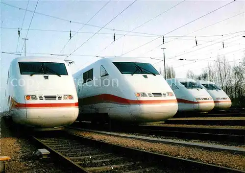 AK / Ansichtskarte Lokomotive Parade Intercity Express Triebwagenzuege Baureihe 401 Eidelstedt  Kat. Eisenbahn