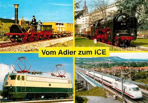 AK / Ansichtskarte Lokomotive Vom Adler zum ICE  Kat. Eisenbahn