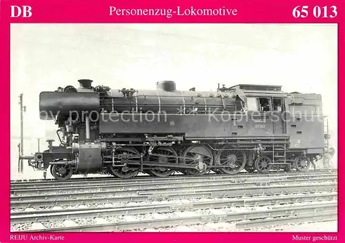 AK / Ansichtskarte Lokomotive Personenzug Tenderlokomotive 65013 Deutsche Bahn  Kat. Eisenbahn