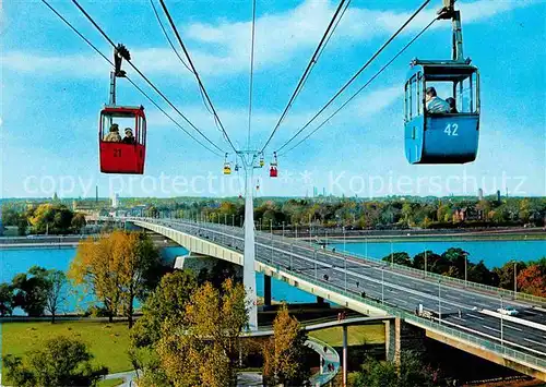 AK / Ansichtskarte Seilbahn Koeln am Rhein Zoobruecke  Kat. Bahnen