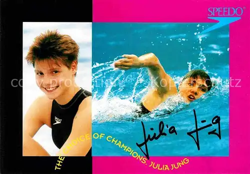 AK / Ansichtskarte Schwimmen Julia Jung Autogramm  Kat. Sport