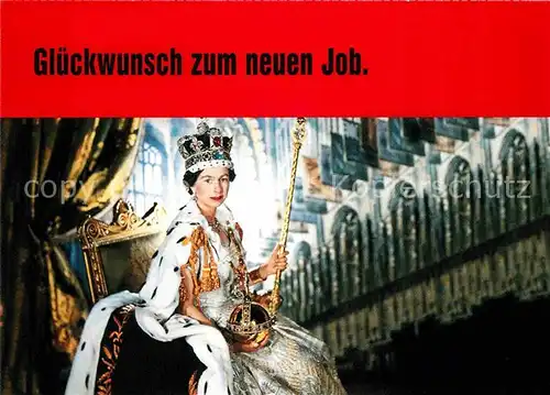 AK / Ansichtskarte Adel England Koenigin Elizabeth II. Kroenung Werbung Bild Zeitung  Kat. Koenigshaeuser