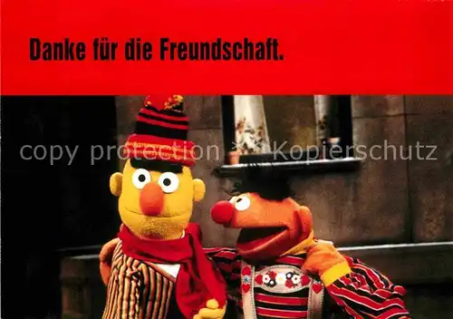 AK / Ansichtskarte TV Serien Sesamstrasse Ernie und Bert Werbung Bild Zeitung Kat. Kino und Film