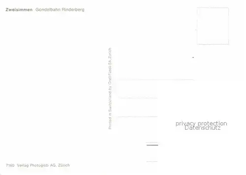 AK / Ansichtskarte Seilbahn Rinderberg Zweisimmen  Kat. Bahnen