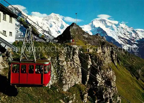 AK / Ansichtskarte Seilbahn Wengen Maennlichen Eiger Moench Jungfrau Kat. Bahnen