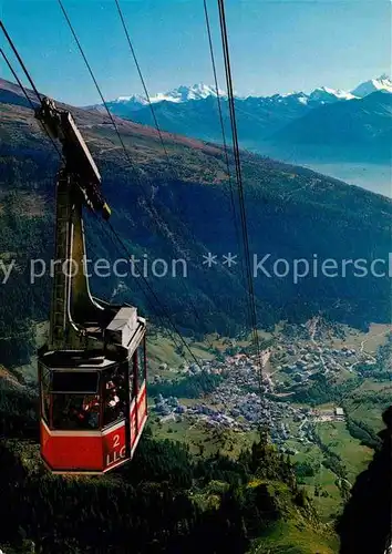 AK / Ansichtskarte Seilbahn Leukerbad Gemmi Mischabel Weisshorn  Kat. Bahnen