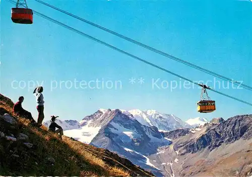 AK / Ansichtskarte Seilbahn Panorama Bernina Lagalb Pontresina Kat. Bahnen