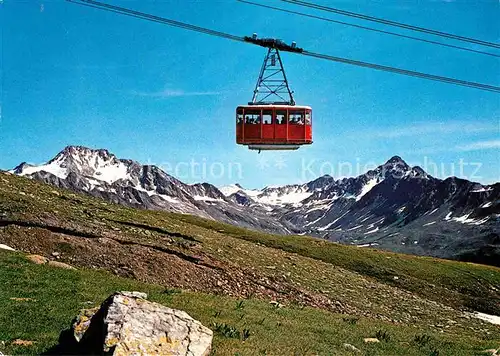 AK / Ansichtskarte Seilbahn Davos Pischa Flueela Weisshorn Flueela Schwarzhorn Kat. Bahnen