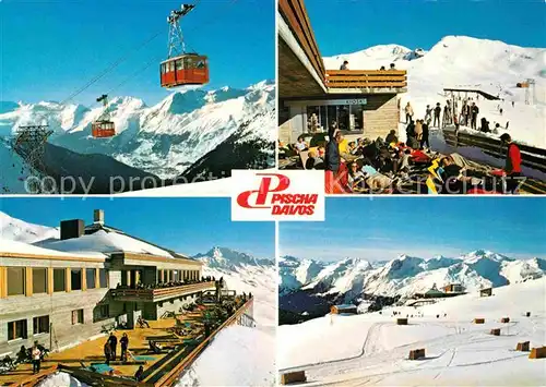 AK / Ansichtskarte Seilbahn Bergrestaurant Pischa Davos Kiosk  Kat. Bahnen