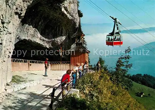 AK / Ansichtskarte Seilbahn Wasserauen Ebenalp Wildkirchli  Kat. Bahnen