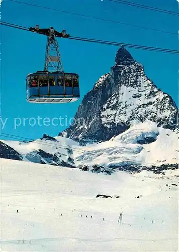 AK / Ansichtskarte Seilbahn Trockener Steg Zermatt Matterhorn Mt. Cervin  Kat. Bahnen