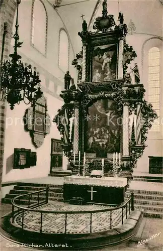 AK / Ansichtskarte Soro Kirken Alteret Kirche Altar Kat. Daenemark