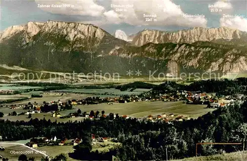 AK / Ansichtskarte Oberaudorf Gesamtansicht mit Alpenpanorama Kat. Oberaudorf