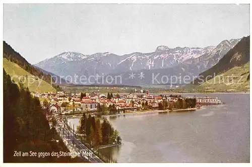 AK / Ansichtskarte Zell See Panorama Blick gegen das Steinerne Meer Kat. Zell am See