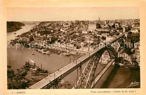 AK / Ansichtskarte Porto Portugal Fliegeraufnahme Bruecke Luis I. Kat. Porto
