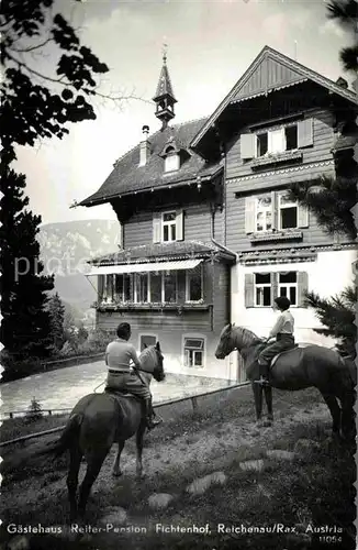 AK / Ansichtskarte Reichenau Rax Gaestehaus Reiter Pension Fichtenhof Pferd Kat. Reichenau an der Rax