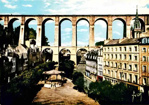 AK / Ansichtskarte Morlaix Place des otages Viaduc Kat. Morlaix