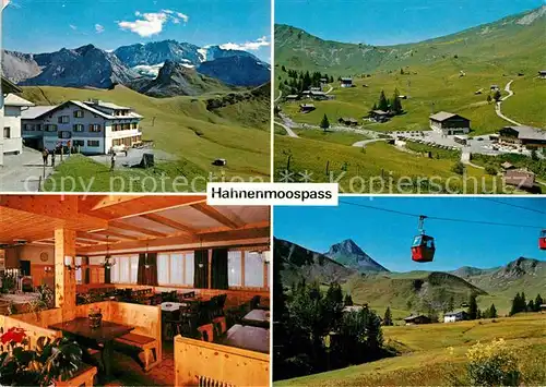 AK / Ansichtskarte Adelboden Berghotel Hahnenmoospass Gondelbahn Restaurant Geils Hahnenmoos Kat. Adelboden