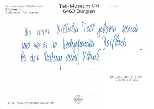 AK / Ansichtskarte Buerglen UR Dorfkern mit Tellmuseum Kat. Buerglen UR