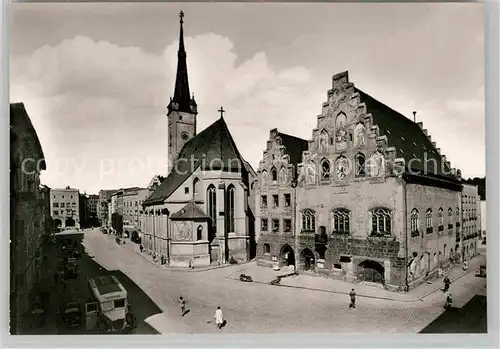 AK / Ansichtskarte Wasserburg Inn Marienplatz Kirche Rathaus Kat. Wasserburg a.Inn