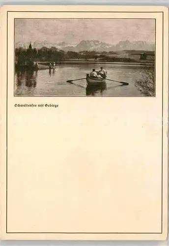 AK / Ansichtskarte Fuessen Allgaeu Schwaltensee mit Gebirge Kat. Fuessen