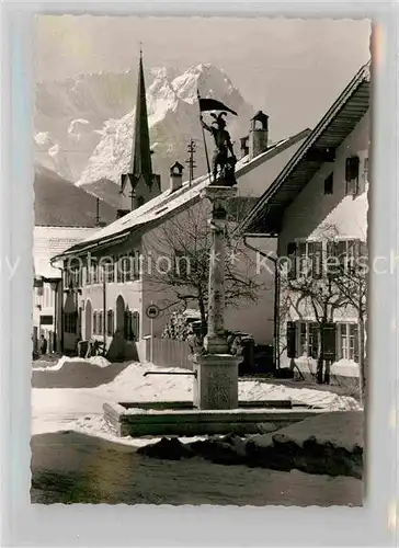 AK / Ansichtskarte Garmisch Partenkirchen Floriansbrunnen Kat. Garmisch Partenkirchen