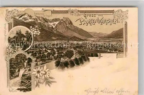 AK / Ansichtskarte Partenkirchen Panorama Edelweiss Zugspitze Kat. Garmisch Partenkirchen
