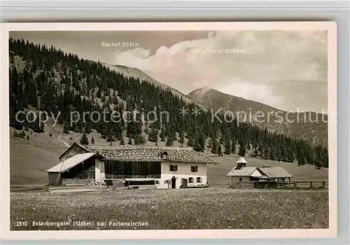 AK / Ansichtskarte Partenkirchen Esterbergalm Bischof Krottenkopf Kapelle Kat. Garmisch Partenkirchen