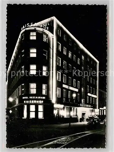 AK / Ansichtskarte Bielefeld Hotel Kaiserhof Nachtaufnahme Kat. Bielefeld
