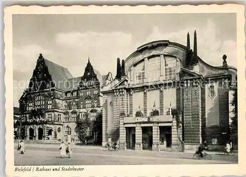 AK / Ansichtskarte Bielefeld Rathaus Stadttheater Kat. Bielefeld