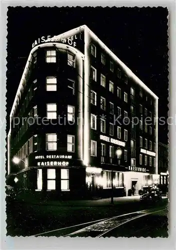 AK / Ansichtskarte Bielefeld Hotel Kaiserhof Nachtaufnahme Kat. Bielefeld