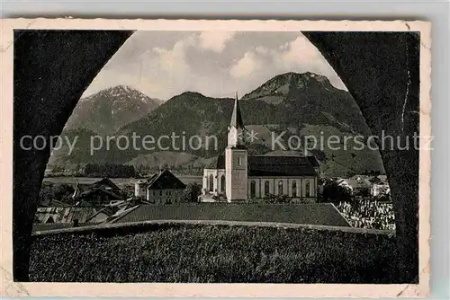 AK / Ansichtskarte Hindelang Blick von der Kriegergedaechtniskapelle Kat. Bad Hindelang