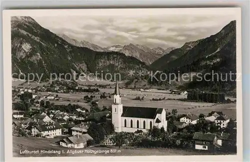 AK / Ansichtskarte Hindelang Teilansicht Kirche Hintersteinertal Kat. Bad Hindelang