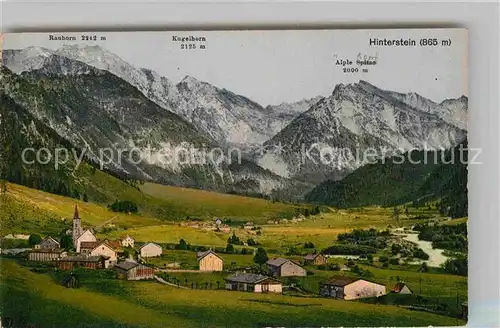 AK / Ansichtskarte Hinterstein Bad Hindelang Rauhorn Kugelhorn aelple Spitze