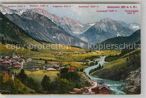 AK / Ansichtskarte Hinterstein Bad Hindelang Gaishorn Rauhorn Kugelhorn Kastenkoepf 