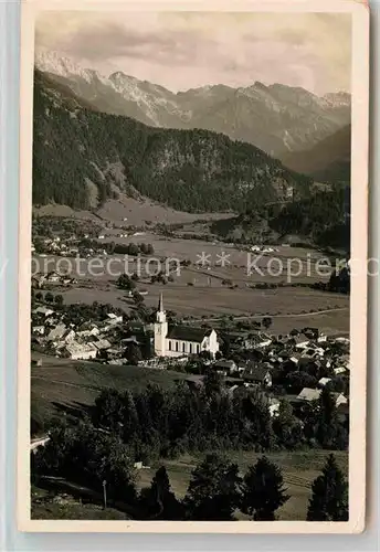 AK / Ansichtskarte Hindelang Kirche Panorama  Kat. Bad Hindelang