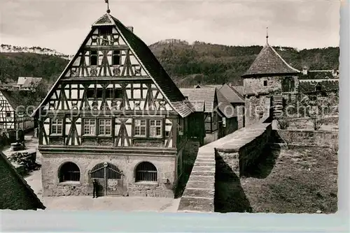 AK / Ansichtskarte Bergzabern Bad Rathaus mit Friedhof Kat. Bad Bergzabern