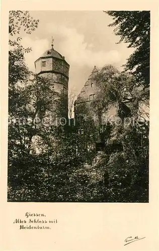 AK / Ansichtskarte Giessen Lahn Altes Schloss Heidenturm Kat. Giessen