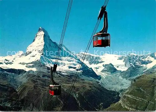 AK / Ansichtskarte Seilbahn Rothorn Zermatt Matterhorn Mt. Cervin Kat. Bahnen