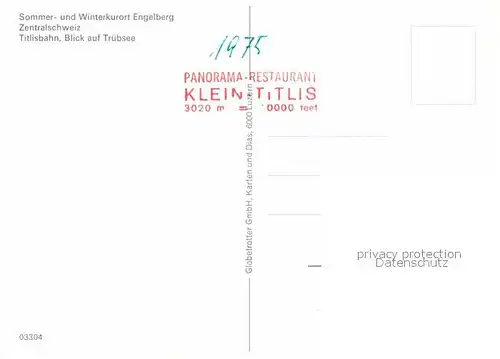 AK / Ansichtskarte Seilbahn Titlis Truebsee Engelberg Kat. Bahnen
