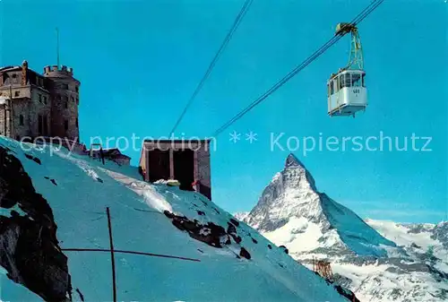 AK / Ansichtskarte Seilbahn Gornergrat Zermatt Matterhorn  Kat. Bahnen