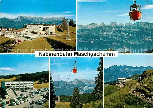 AK / Ansichtskarte Seilbahn Maschgachamm Flumserberge Kat. Bahnen