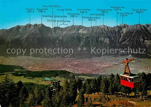 AK / Ansichtskarte Seilbahn Patscherkofel Innsbruck Nordkette  Kat. Bahnen