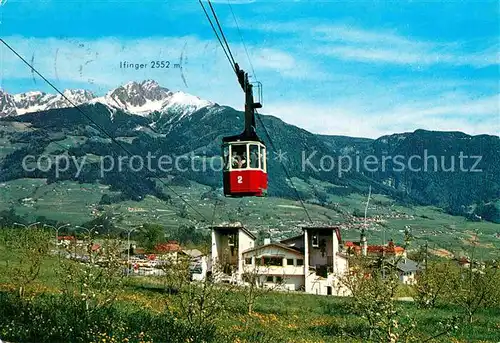 AK / Ansichtskarte Seilbahn Hochmut Talstation Dorf Tirol Meran  Kat. Bahnen