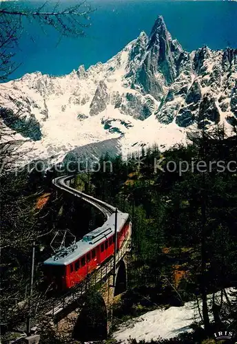 AK / Ansichtskarte Eisenbahn Chemin de Fer Montenvers Aiguille du Dru Chamonix Mont Blanc  Kat. Eisenbahn