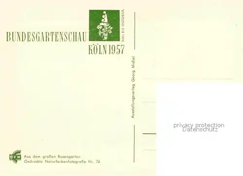 AK / Ansichtskarte Bundesgartenschau Koeln Rosengarten  Kat. Expositions