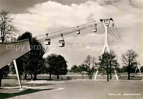 AK / Ansichtskarte Seilbahn Koeln am Rhein Technische Daten  Kat. Bahnen