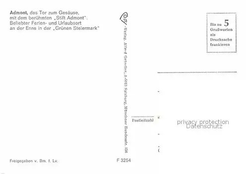 AK / Ansichtskarte Admont Steiermark mit Stift Admont Ennstal Tor zum Gesaeuse Kat. Admont