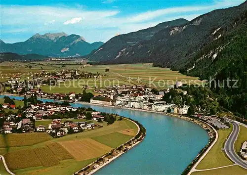 AK / Ansichtskarte Radfeld Rattenberg Panorama Blick gegen das Kaisergebirge Fliegeraufnahme Kat. Rattenberg Tirol